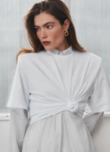 Майка хлопковая с подплечниками фото 1150