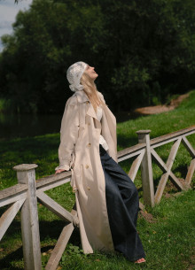 Плащ классический в длине макси фото 943