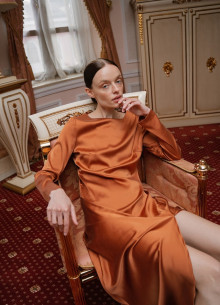 Платье с высоким разрезом в длине макси фото 1232519