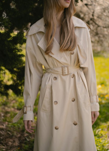 Плащ классический в длине макси фото 790