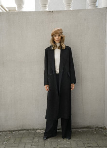 Пальто дабл двубортное на 2 пуговицы  фото 996