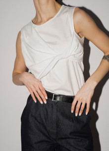 Топ с драпировкой лифа с перекрутом фото 1232483
