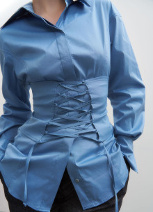 Рубашка с корсетом из итальянского хлопка фото 1232206