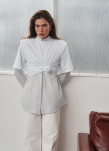 Майка хлопковая с подплечниками фото 1233272