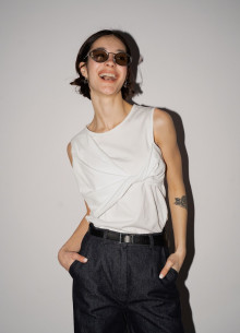 Топ с драпировкой лифа с перекрутом фото 736