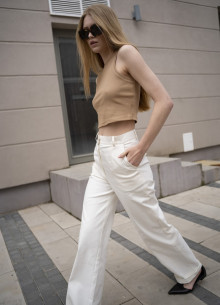 Топ укороченный из хлопка фото 1232481