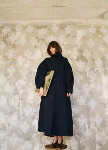 Пальто А-силуэта из итальянской шерсти  фото 1119