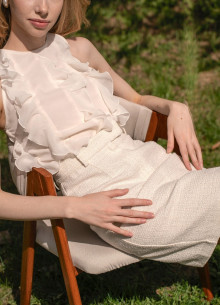 Топ с вертикальными рюшами фото 813