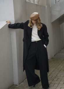 Пальто дабл двубортное на 2 пуговицы  фото 1233017