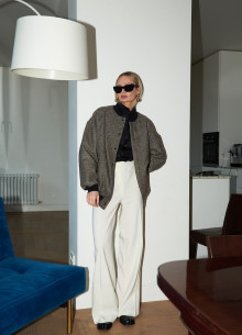 Бомбер длинный шерсть фото 691