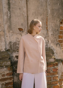 Двубортная куртка из шерсти фото 798