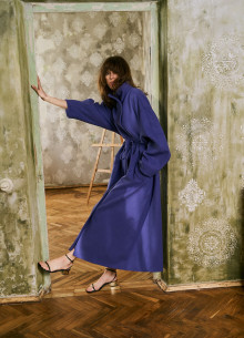 Пальто А-силуэта из итальянской шерсти  фото 1106