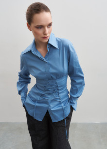 Рубашка с корсетом из итальянского хлопка фото 1232207