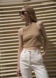 Топ укороченный из хлопка фото 925